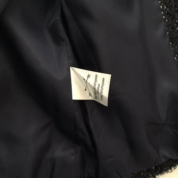 Rylee + Cru Navy No-Collar Wool/Poly Blend Coat - Picture 6 of 7